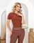 Blusa Canelada Decote Redondo | 0032443