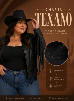 Chapéu Country Texano Unissex Estilo Western