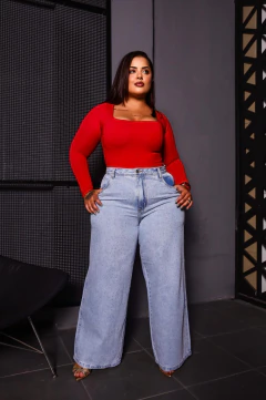 Calça jeans Wide Leg Paola