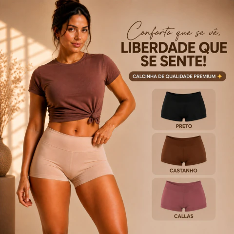 Calcinha Shortinho Boxer