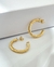 Argola Julie Diamantada Banho Ouro 18k - loja online