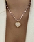 Chocker Coração Madrepérola Banho Ouro 18k