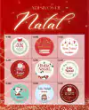 Adesivos de Natal Personalizado 4x4cm - 300 unidades