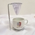 Xícara de Porcelana Branca personalizada 180ml com coador + suporte na internet