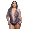 Body Renda Bicolor Plus Size Marinho com Rose - comprar online