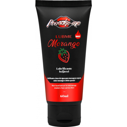 LUBME LUBRIFICANTE MORANGO HOT BEIJÁVEL 60ML PROVOKE-ME