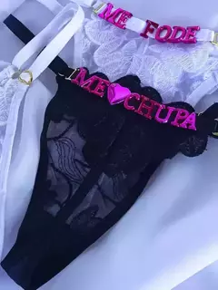 Letras consoantes calcinha personalizadas rosa - comprar online