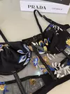 Corset de Tule Bordado Preto com Dourado e Azul