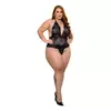 Body Rendado com Pérolas Tailandesas Plus size