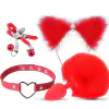 KIT PLUG POMPOM COM TIARA DE ORELHAS