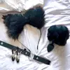 KIT PLUG POMPOM COM TIARA lDE ORELHAS