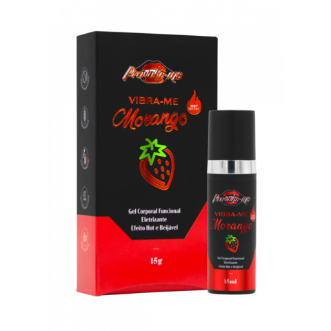 VIBRA-ME MORANGO HOT INSANO GEL ELETRIZANTE BEIJÁVEL 15G PROVOKE-ME
