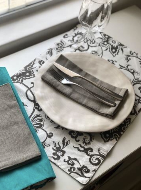 Kit Jogo americano + guardanapo algodão