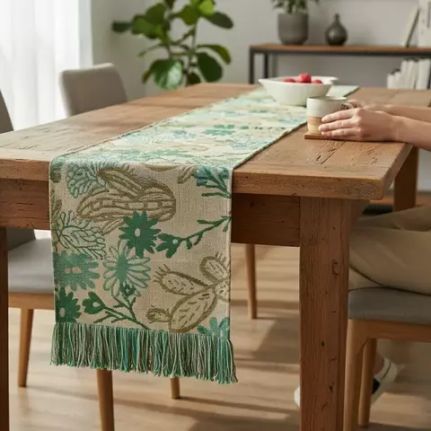 CAMINO CARDONES NATURAL / TURQUESA - comprar online