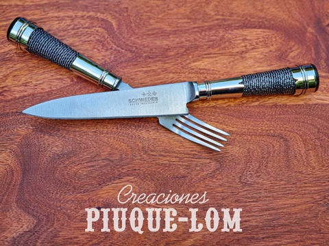 Set cuchillo y tenedor Schmieden Cadena de Alpaca