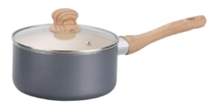 Cacerola Antiadherente Cerámico Hudson Gris 18 Cm A