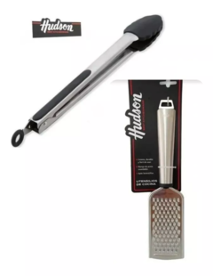 Set X2 Pinza Gourmet Rallador Citrico Silicona Metal Hudson