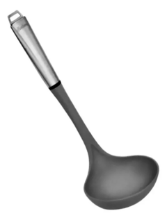 Cucharon Hudson Utensilio Nylon Mango Acero Inoxidable Color Gris - comprar online