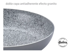 Wok Antiadherente Cerámico Hudson 28 Cm Granito - bazarlaeconomia