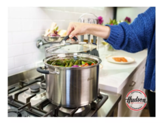 Olla Colapasta Vaporiera Hudson 3 En 1 Acero Inoxidable 5 L - bazarlaeconomia