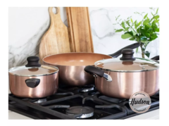 Bateria De Cocina Antiadherente Ceramico Hudson 5 Piezas