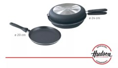 Set Sartén Doble 24 Cm + Panquequera 20 Cm Hudson Aluminio - comprar online