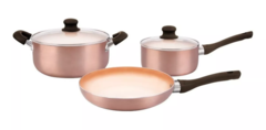 Bateria De Cocina Antiadherente Ceramico Hudson 5 Piezas