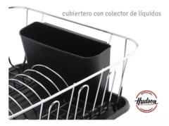 Secaplatos Escurridor Acero Hudson Acero 1 Piso Con Bandeja - bazarlaeconomia