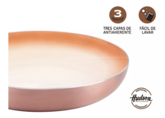 Wok Antiadherente Ceramico Hudson 28 Cm Aluminio - bazarlaeconomia