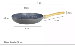 Batería Hudson Granito Gris Juego Set Utensilios Ceramica - comprar online