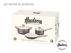 Imagen de Batería De Cocina Hudson Gris Con Antiadherente 5 Piezas