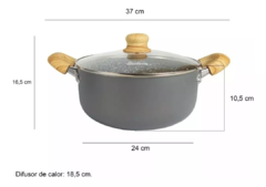 Batería Hudson Granito Gris Juego Set Utensilios Ceramica - bazarlaeconomia