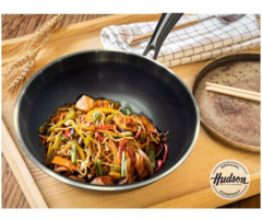 Wok Hudson 30cm Acero Inox Con Antiadherente Inducción - bazarlaeconomia