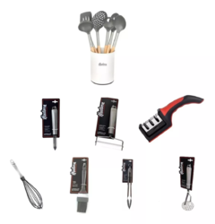 COMBO 13 Utensilios Base Blanca Hudson Silicona Acero Teflón