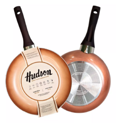 Sarten Hudson 28 Cm Antiadherente Ceramica Mango Siliconado Color Cobre