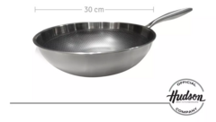 Wok Hudson 30cm Acero Inox Con Antiadherente Inducción - comprar online
