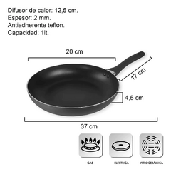 Sarten 22cm Teflon Hudson Valley Mango Siliconado en internet