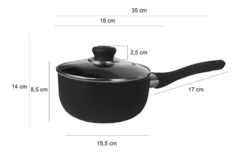 CACEROLA HUDSON 18cm ANTIADHERENTE - bazarlaeconomia