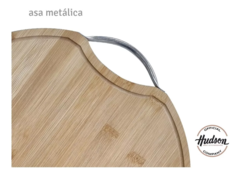 Tabla Pizzera De Madera Bambú Cocina Hudson 36 Cm X 1,5 Cm - bazarlaeconomia