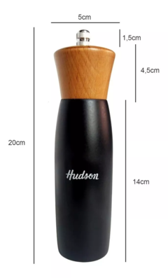 Molinillo De Madera Hudson Laqueado Color NEGRO 20 Cm - comprar online