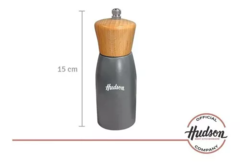 Molinillo Madera Laqueado Gris 15 Cm Muela Ceramica - bazarlaeconomia
