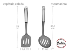 Set 6 Utensilios Nylon Y Acero Hudson