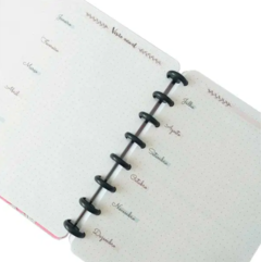 Caderno de disco pontilhado viagem luxo - Bullet Journal - Papelaria Maressa