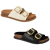 Kit 2 Papete Sandalia Feminina Beira Rio Flatform Com Fivela - comprar online