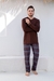 PIJAMA XADREZ MARROM