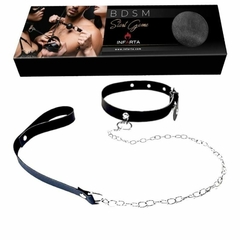 Collar Con Cadena Regulables Negro - tienda online