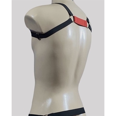 CHEST HARNES NEGRO - ROJO - SEX MARKET JUNIN