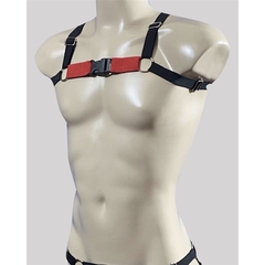 CHEST HARNES NEGRO - ROJO