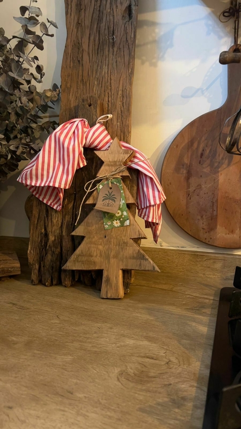 Tábua Rústica de Madeira - Árvore de Natal (A)