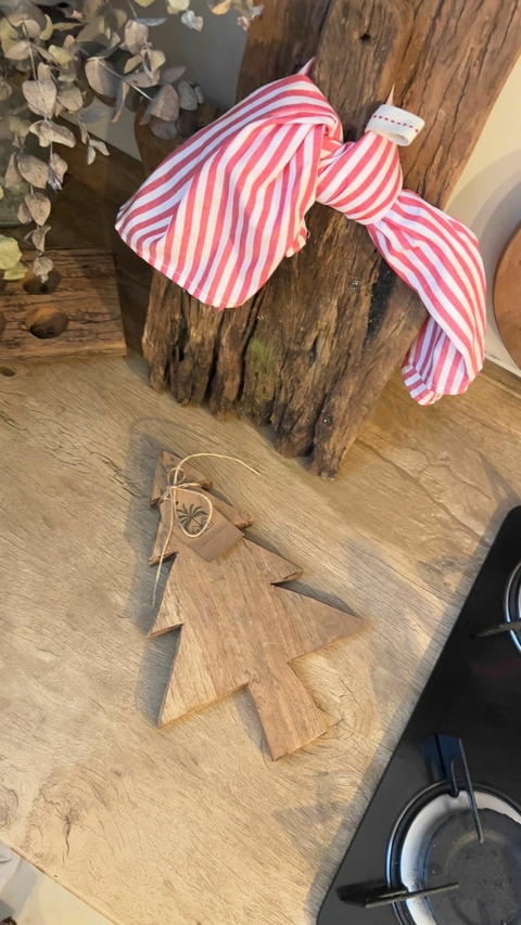 Tábua Rústica de Madeira - Árvore de Natal (B)